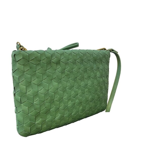 Madewell Handbags - Madewell Green Puff Woven Crossbody